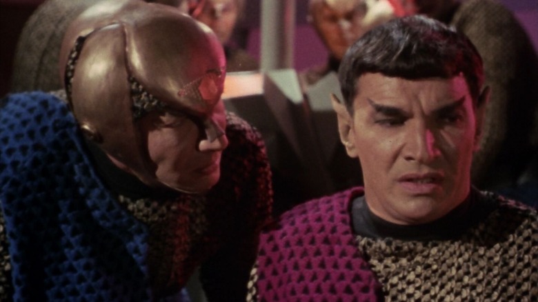 A Romulan commander being badgered by an underling on Star Trek