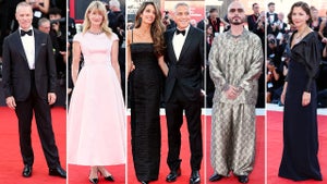 Guy Pearce, Laura Dern, Amal and George Clooney, J Balvin and Maggie Gyllenhaal attend the opening day of the 2026 Venice Film Festival. (Credit: Getty Images)