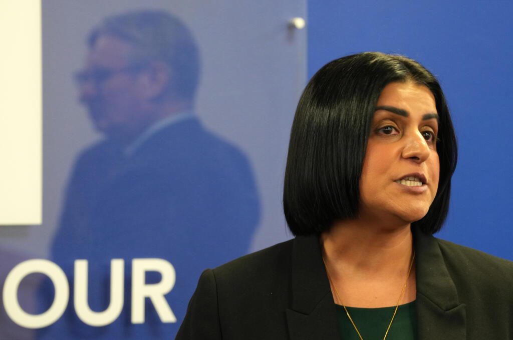 Britain's Home Secretary Shabana Mahmood, London, Thursday, Oct. 16, 2025. 