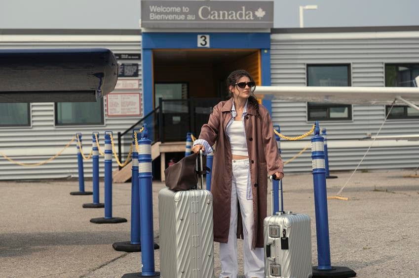 Sterling Point's&nbsp;Annie&nbsp;Jacobson (Ella Rubin) wears a Dries Van Noten coat. Source:&nbsp;Sabrina Lantos/Prime