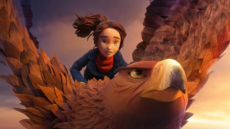 Prue riding a giant bird in Wildwood