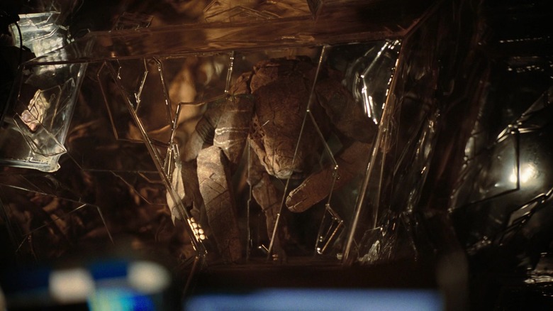Rocky is seen in his xenonite containment in Project Hail Mary