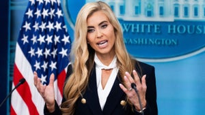 White House Press Secretary Katie Zacharia conducts her first briefing where she addressed issues including the resignation of Kimberly Guilfoyle, U.S. ambassador to Greece, on Tuesday, October 13, 2026. (Tom Williams/CQ-Roll Call, Inc via Getty Images)