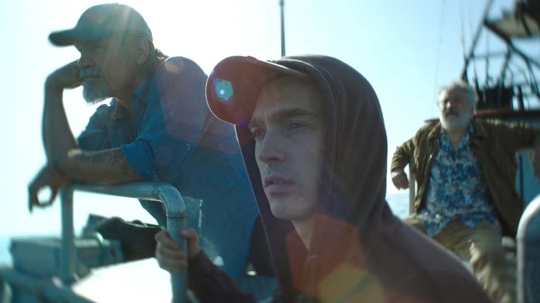 Mitt, Jay, and Hewey take a boat out to sea in Whalefall